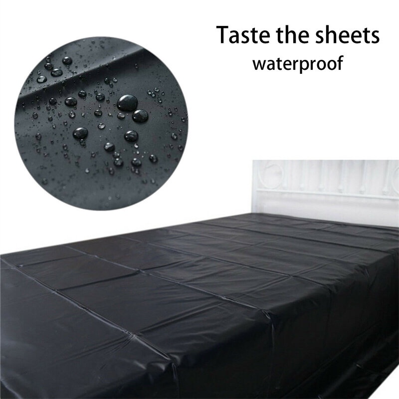 Tấm Trải Giường Pvc Màu Đen Chống Thấm Nước Dành Cho Cặp Đôi Chơi Game