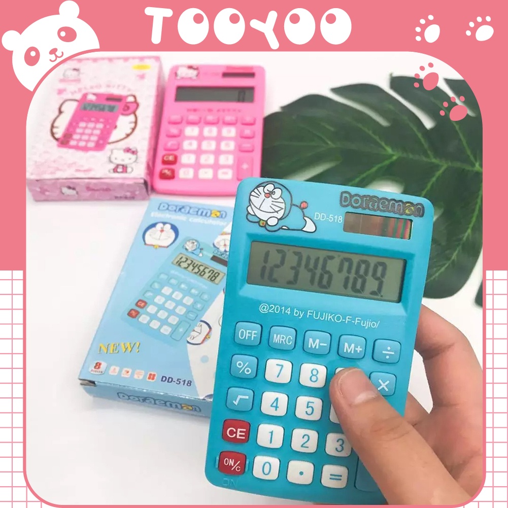 Máy tính cầm tay mini DORAEMON và HELLO KITTY dễ thương cute TooYoo TY0039