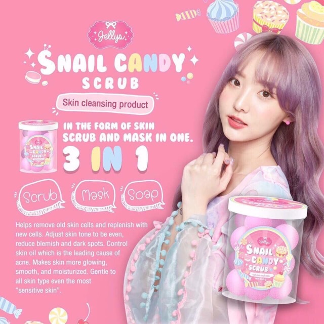 Viên kẹo snail candy 3 in 1 thái lan