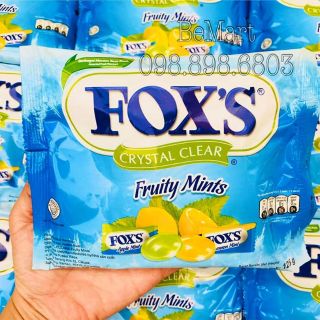 Kẹo fox's vị trái cây bạc hà 125g kẹo fox