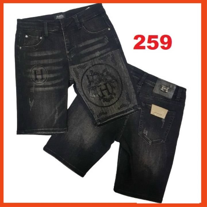 Quần short jean nam màu đen chất bò - quần jean lửng ngắn nam co giãn thời trang cao cấp Luty_shop90 ms254 | BigBuy360 - bigbuy360.vn