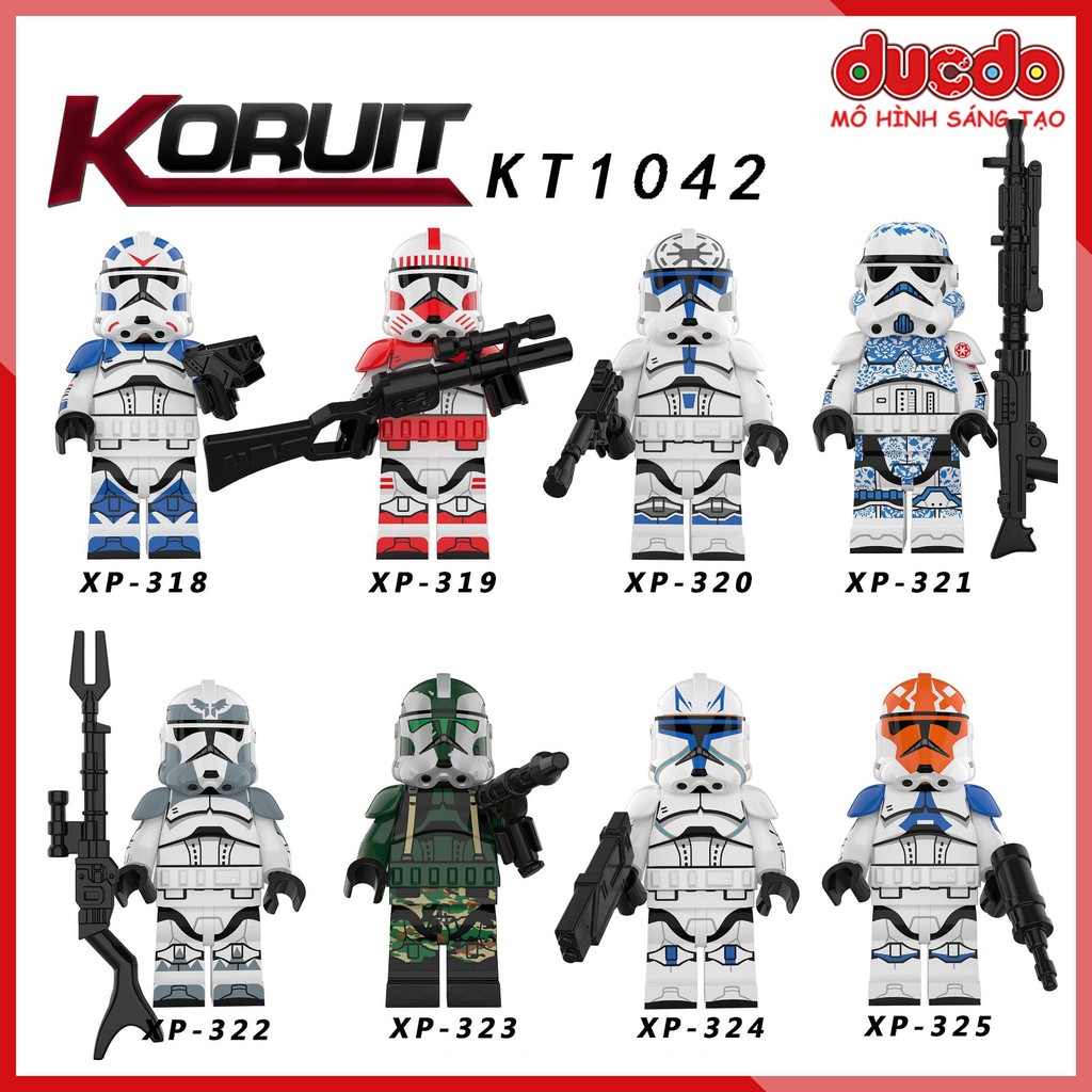 Minifigures các nhân vật trong Star Wars full trang bị - Đồ chơi Lắp ghép Xếp hình Mô hình Mini KORUIT KT1042