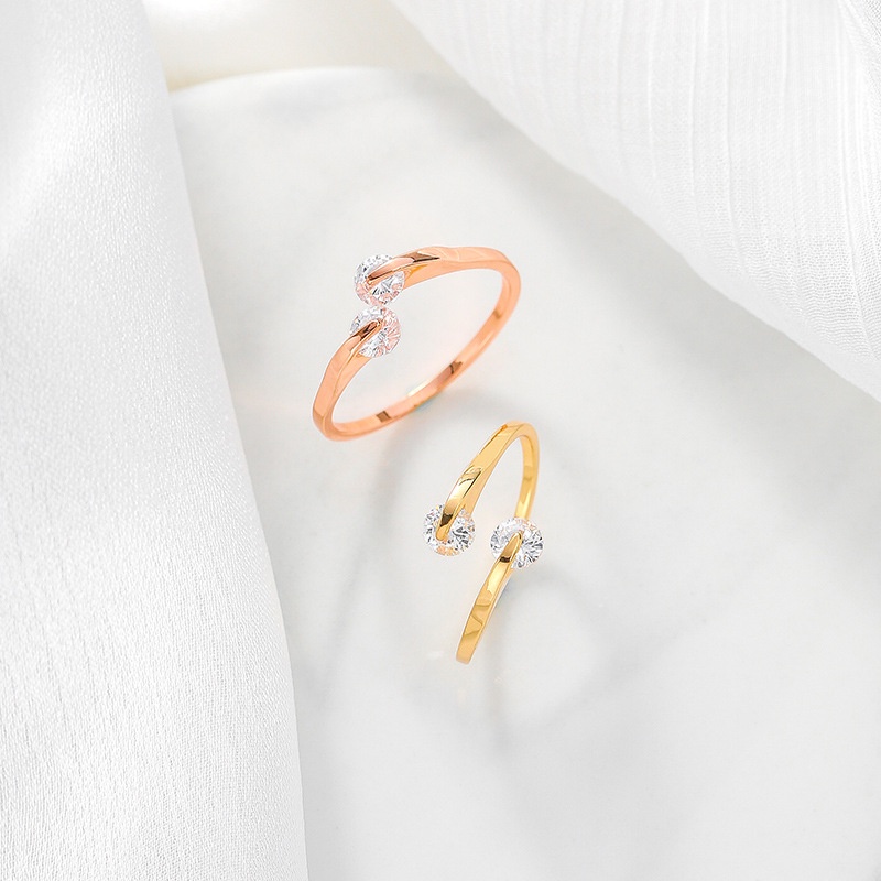 Nhẫn titan nữ gắn đá zicon J3-206 - CAM KẾT KHÔNG GỈ, KHÔNG BAY MÀU - BẢO HÀNH 12 THÁNG