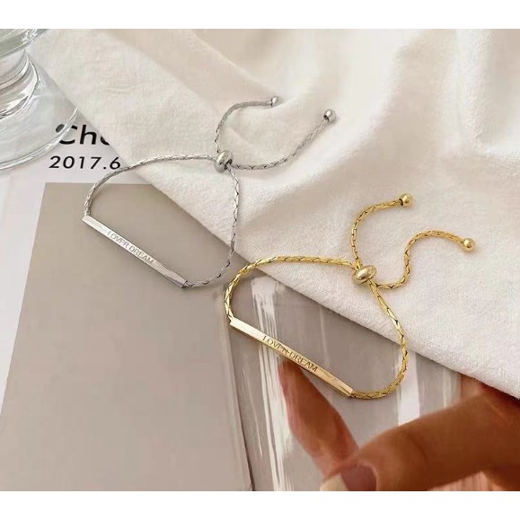 Lắc Tay, Vòng Tay LoverDream hot trend basic Gold Bar Kẹp Tóc Hoa keptochpa.accessories