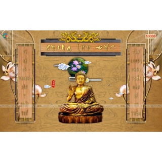 Tranh dán tường 3D trang trí phòng thờ