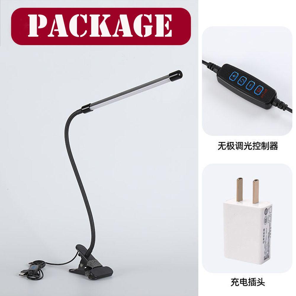 Đèn LED Để Bàn Ket1 10 Bóng Màu Đen Linh Hoạt Có Thể Điều Chỉnh Độ Sáng