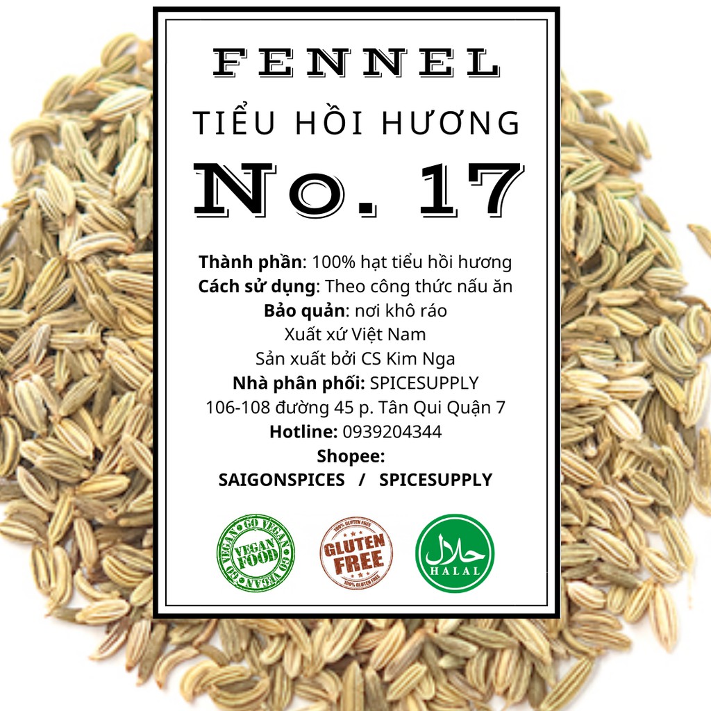 Fennel seed - hạt Tiểu hồi hương Hũ 120ml