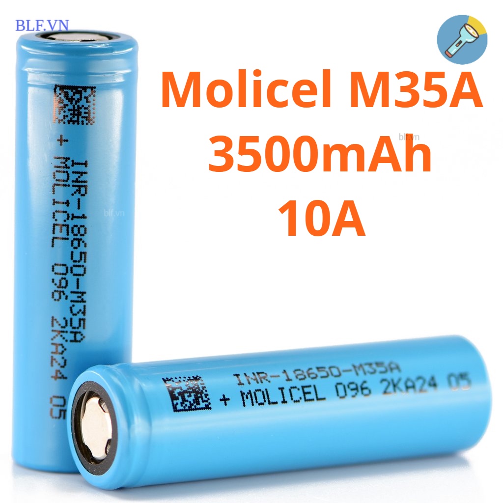 [P39] Pin sạc Molicel M35A 18650 3500mAh 10A Lion 3.7v