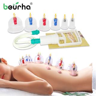 [Hàng mới về] 6 Cốc giác hơi phong cách Trung Quốc chăm sóc y tế mát xa cơ thể có hiệu quả cho sức khỏe