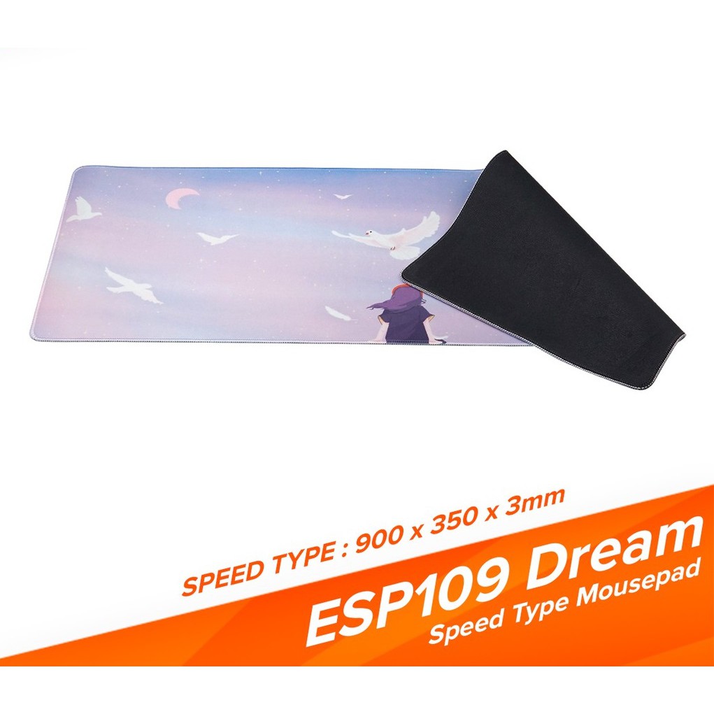 Bàn di chuột DAREU ESP109 DREAM Purple-White (900 x 350 x 3mm) - Hàng chính hãng