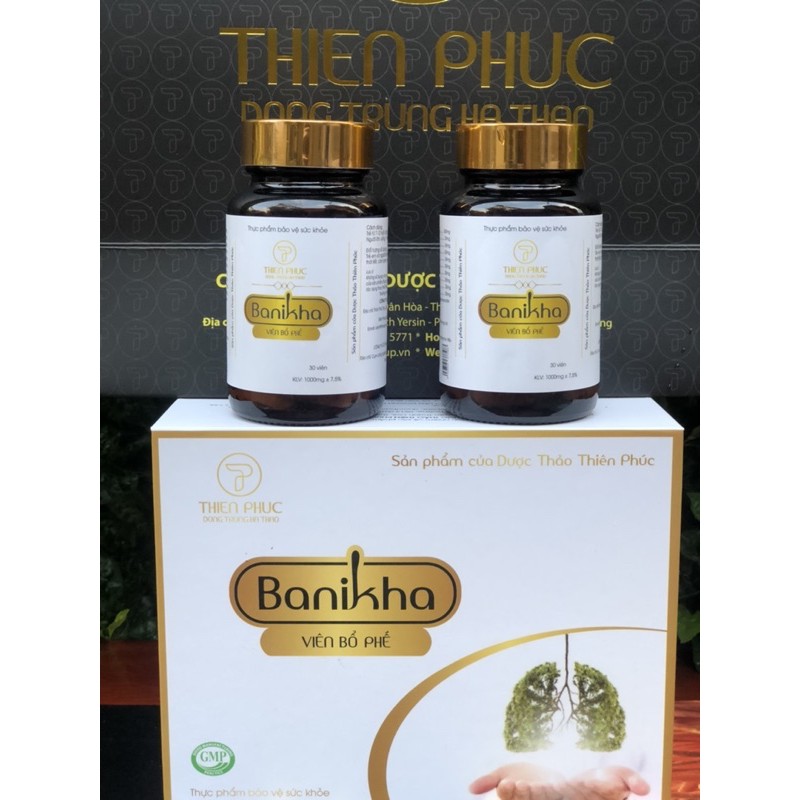 Viên Bổ Phổi Banikha Thiên Phúc Hộp 2 Lọ x 30 Viên