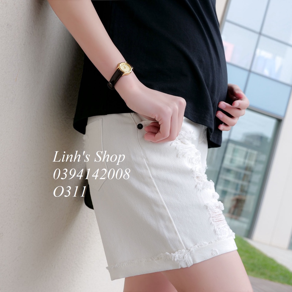 Quần Jean Đùi Bầu Xinh Trẻ Trung Năng Động Q311