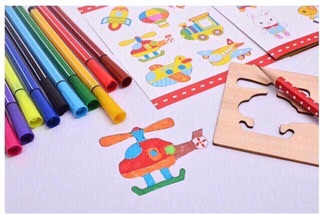 Bộ khuôn vẽ gỗ cho bé