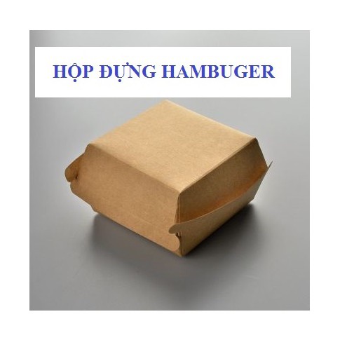 SET 10 HỘP GIẤY KRAF ĐỰNG HAMBUGER