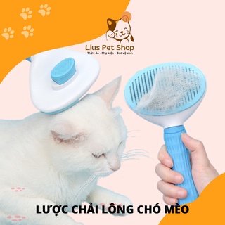 Lược Chải Lông Chó Mèo Có Nút Bấm Tiện Dụng Cho Thú Cưng