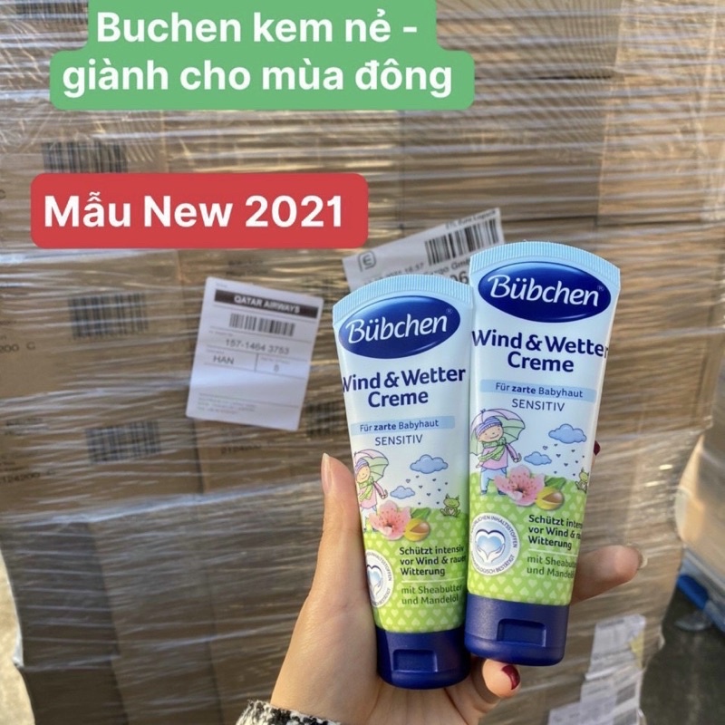 Kem Nẻ Bubchen Wind &amp; Weather Cream 75ml Cho Bé Từ Sơ Sinh