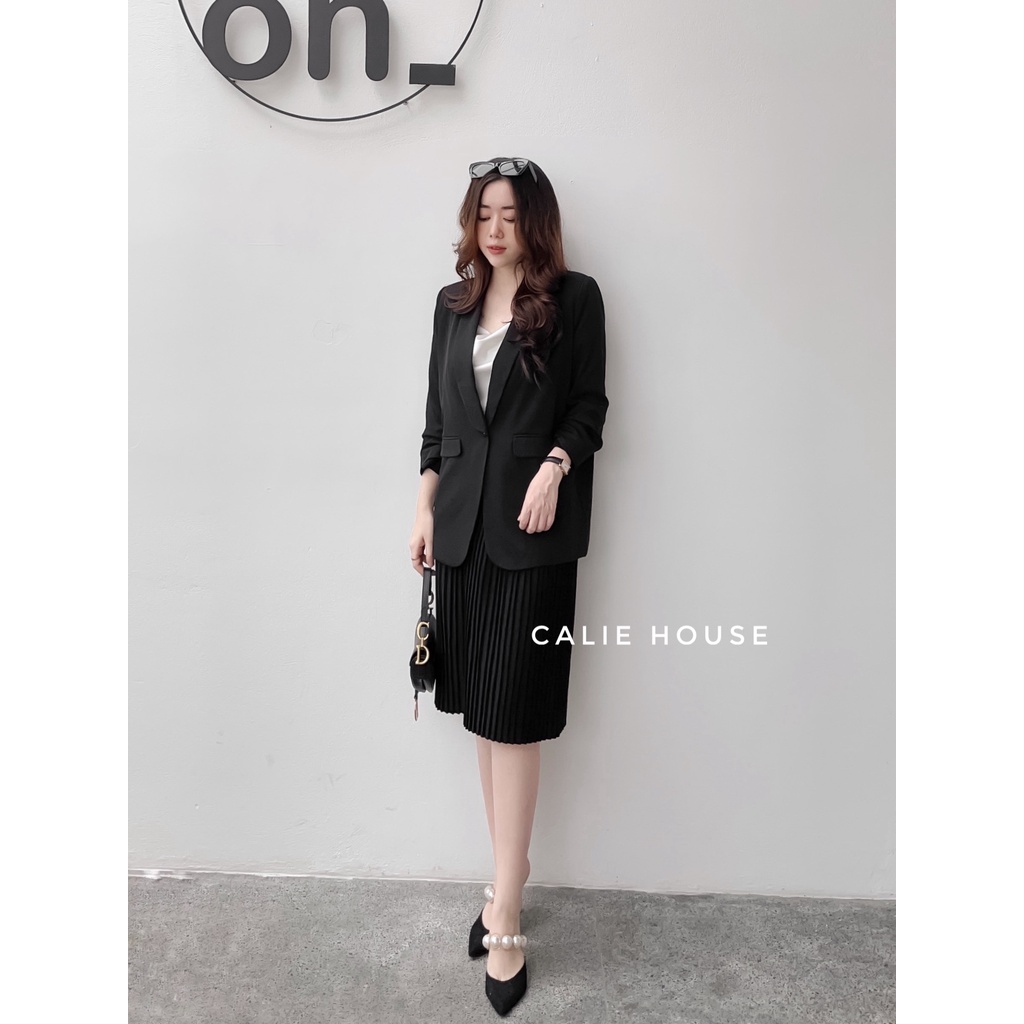 Áo vest cổ sam tay xếp nhún sang chảnh thời trang thiết kế nữ AV14