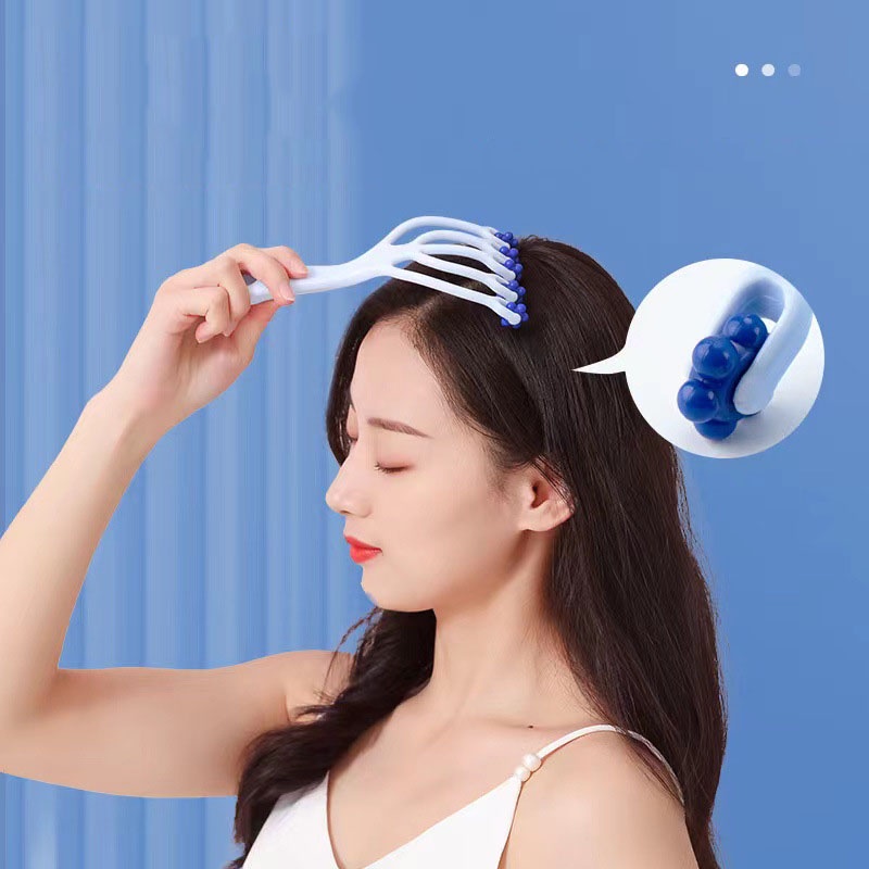 Dụng Cụ Massage Đầu, Ấn Huyệt Tay Chân, Vai Gáy Giúp Lưu Thông Máu, Giảm Căng Thẳng-Giao Màu Ngẫu Nhiên