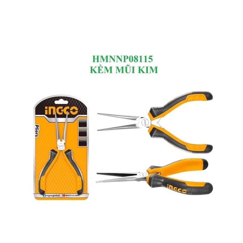 Kìm mũi kim mini dùng gấp INGCO HMNNP08115 (290523)