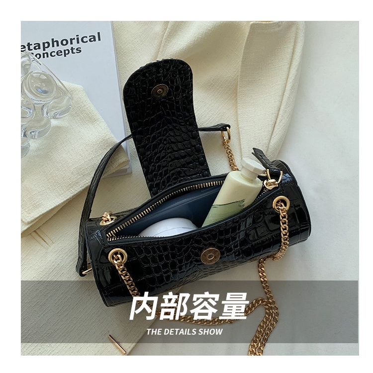 Túi đeo chéo vai JASMIN NOIR vân da cá sấu thời trang sành điệu cho nữ