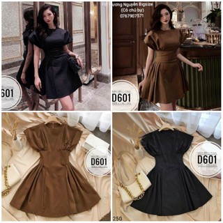60-90kg bigsize đầm xếp li tùng d601