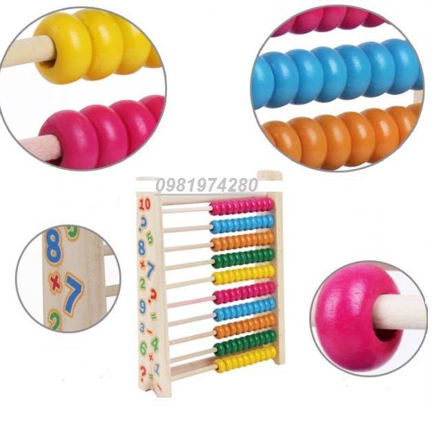 Đồ chơi giáo dục - Bộ bàn tính Shichida 10 hàng - học cụ học toán hiệu quả