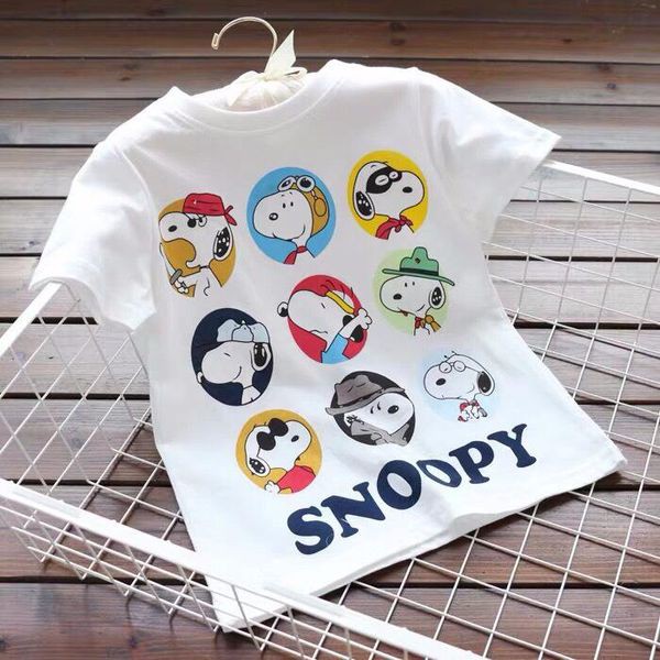 ÁO THUN CHO BÉ TRAI CAYABE CHÓ SNOOPY DOG MÀU TRẮNG (QUẦN ÁO TRẺ EM)