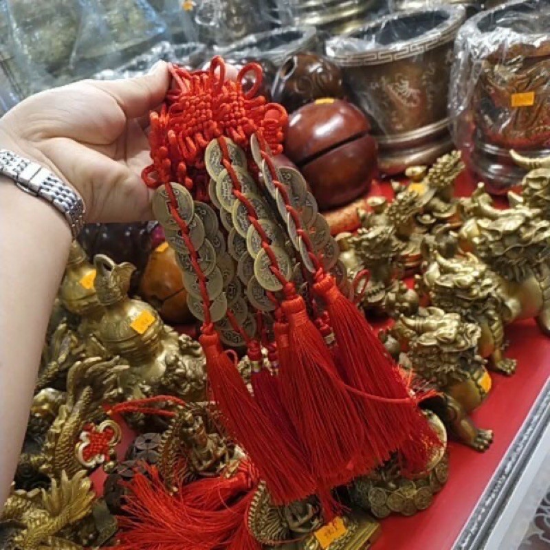 Dây tiền xu ngũ đế phong thuỷ may mắn phát tài | BigBuy360 - bigbuy360.vn