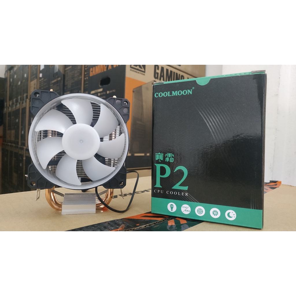 Tản CPU Coolmoon P2 - Led RGB - Fan 9cm - New BH 03 Tháng
