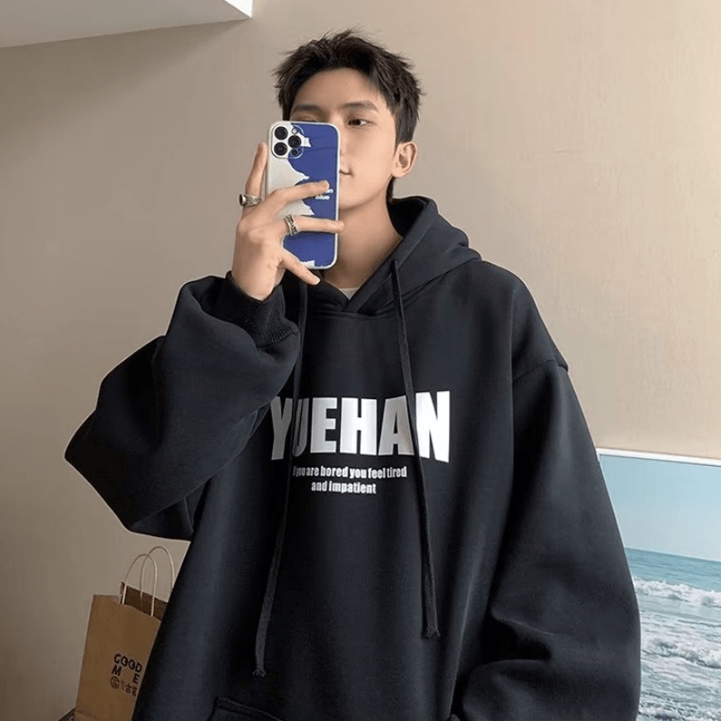 Áo hoodie In Chữ Thời Trang Hàn Quốc Chất Lượng Cao Size M-5XL Cho Nam