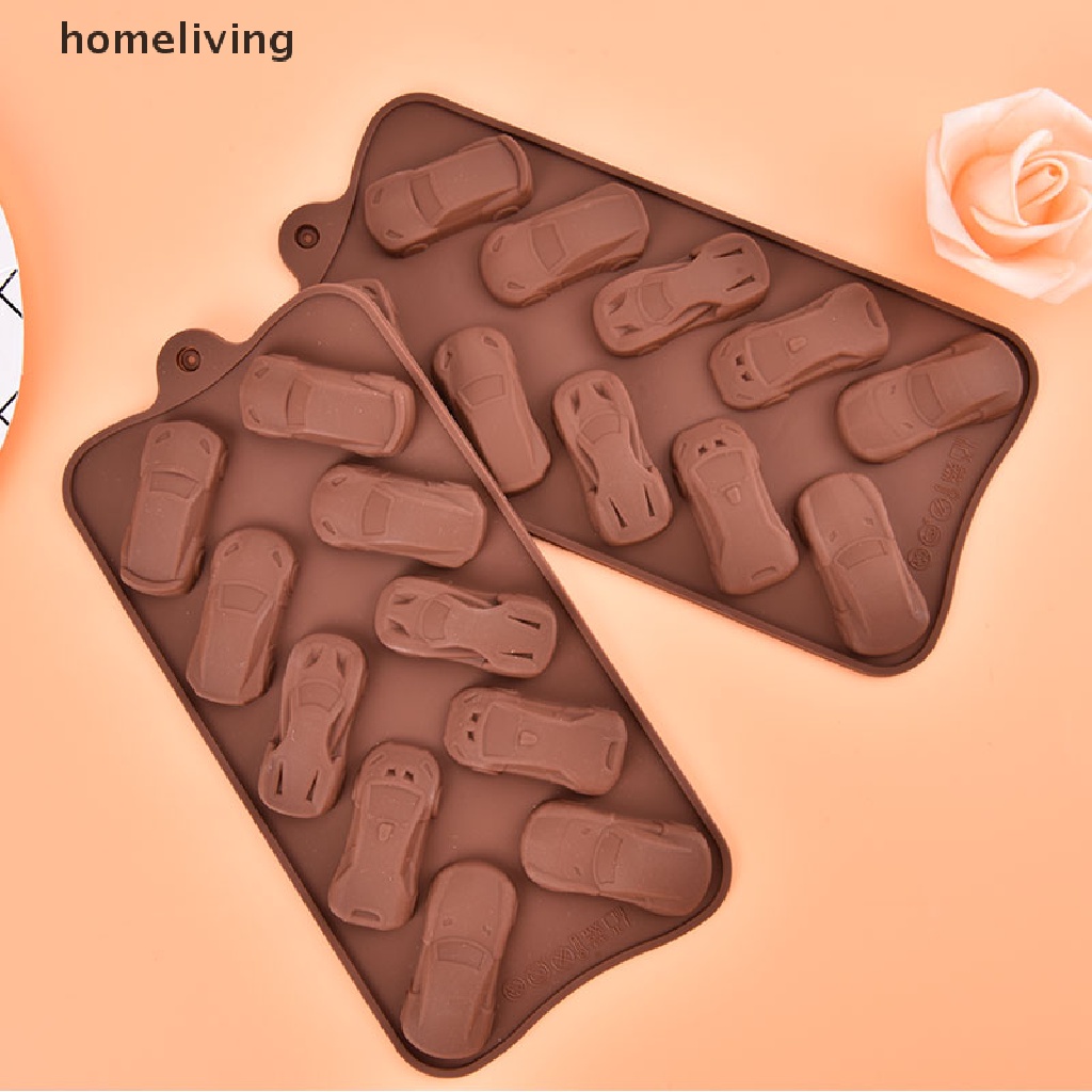Khuôn Silicone Làm Bánh Kẹo 10 Ngăn Hình Xe Ô Tô Tiện Dụng