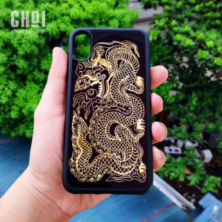 Ốp lưng hình Rồng Thời Lý chất liệu viền silicon cường lực không nứt vỡ