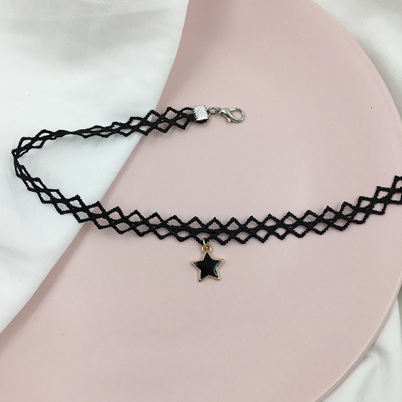 Vòng cổ choker mặt ngôi sao cá tính thời trang