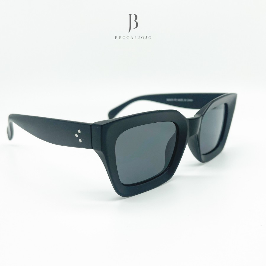 Kính mắt thời trang nữ cao cấp, kính mát thiết kế gọng vuông matte, tròng chống tia UV400 Becca & JoJo