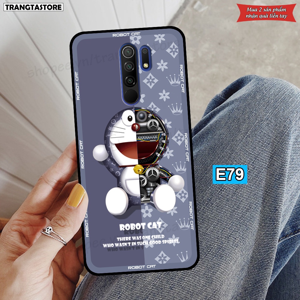 Ốp Xiaomi Redmi 9 in hình gấu Bearbrick,Metal Style,Doremon siêu dễ thương chất lượng