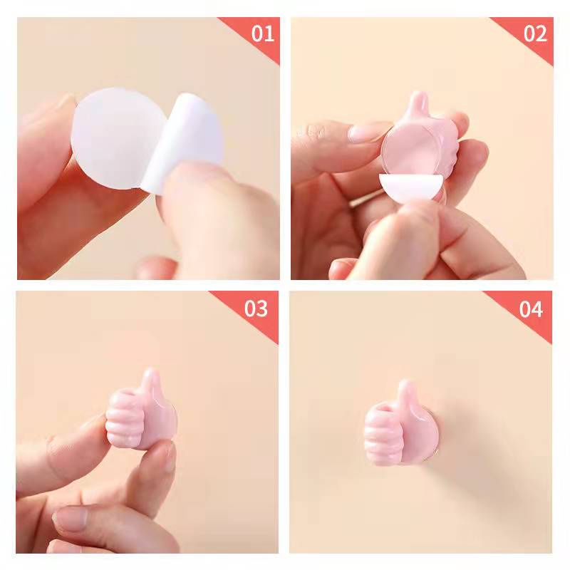 Móc Treo Chìa Khóa Hình Ngón Tay Cái Đa Năng Tháo Rời Được Không Để Lại Dấu Vết Trang Trí Nhà Cửa
