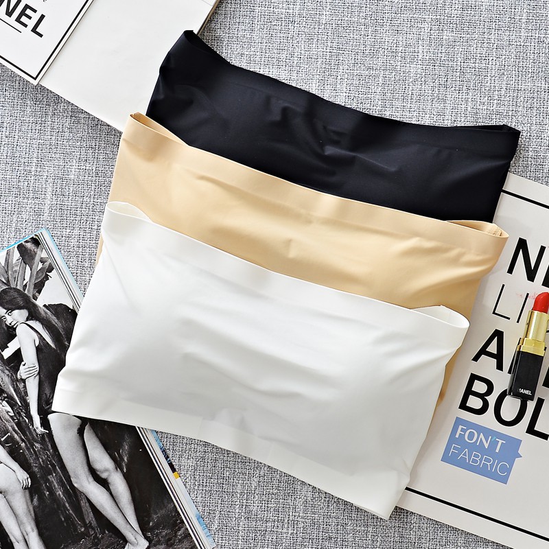 Women Wireless Bars Solid Removable Pads Bandeau Seamless Crop Bras for Women Strapless Padded Bras | BigBuy360 - bigbuy360.vn