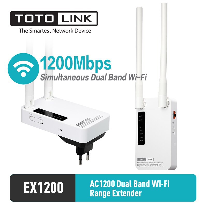 Thiết Bị Mở Rộng Sóng Wifi Băng Tần Kép AC1200 TotoLink EX1200M | WebRaoVat - webraovat.net.vn