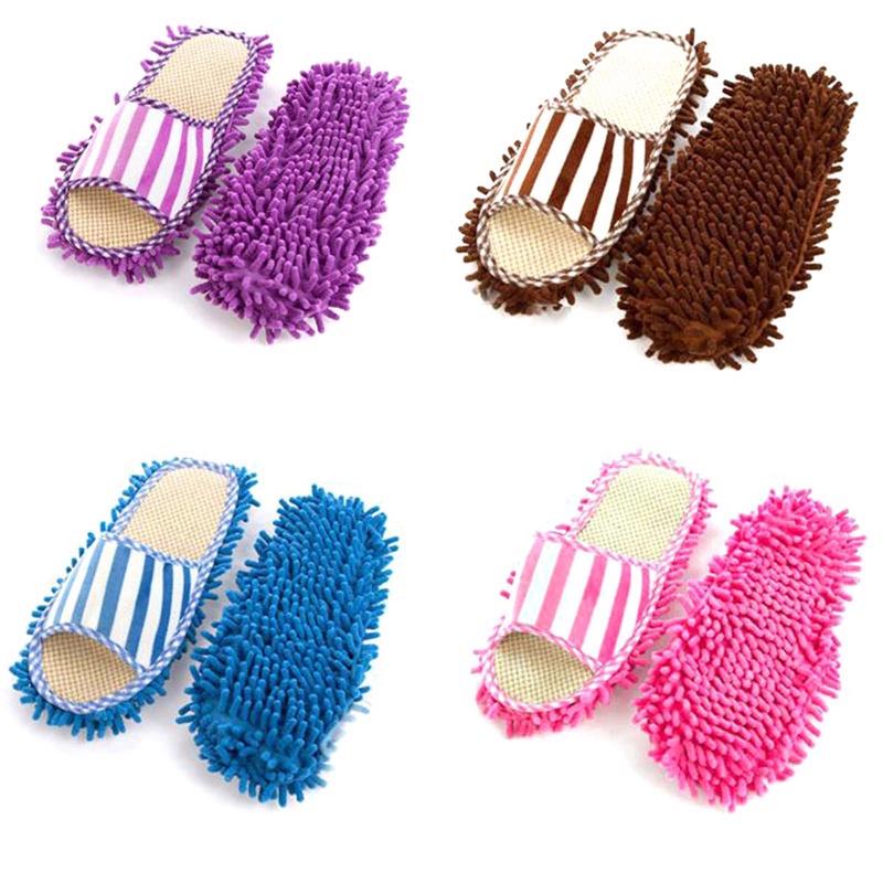 Dép Lau Nhà Lông Cừu San Hô Lau Nhà Có Thể Tháo Rời