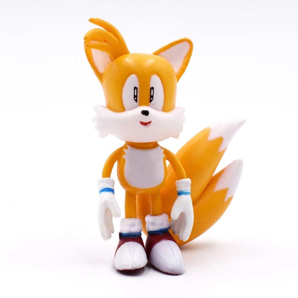 LILYES Collectible Dolls Tails Werehog Cartoon Figurines Kids Hedgehog Toy Sonic Figure Shadow Hedgehog Model Toy PVC Figure Sound Sonic Figure Movie Game Dolls Kids Birthday Gift Action Figures