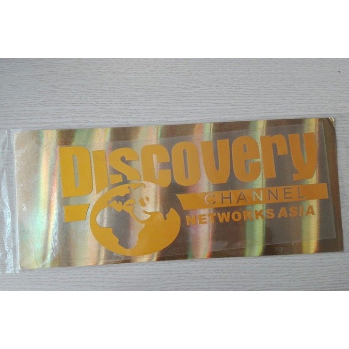 TEM DÁN DISCOVERY TRÊN Ô TÔ (1 BỘ 2 CHIẾC MÀU ĐEN )