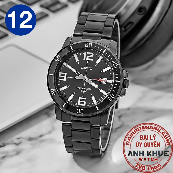 Đồng hồ nam dây kim loại Casio chính hãng Anh Khuê MTP-VD01 Series (45mm)