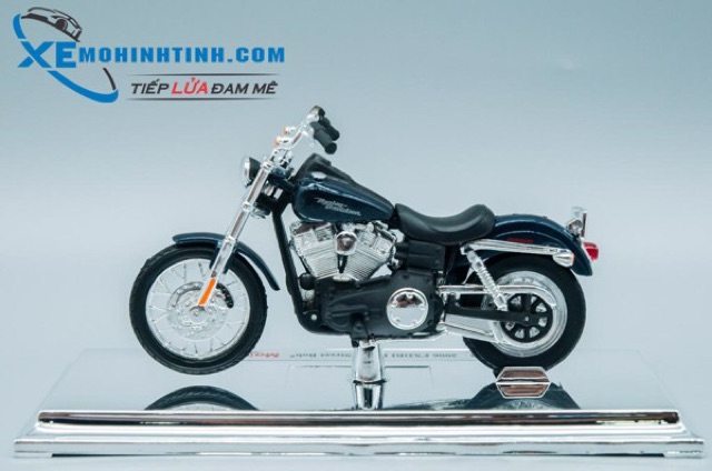 Xe Mô Hình Harley Davidson 2006 Fxdbi Dyna Street Bob 1:18 Maisto (Xanh Đen)
