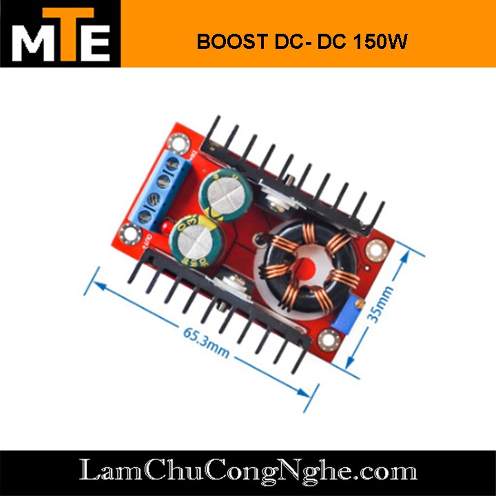 Mạch tăng áp DC 150W 10 - 32V to 12 - 35V có thể sạc laptop từ acquy - Module Boost