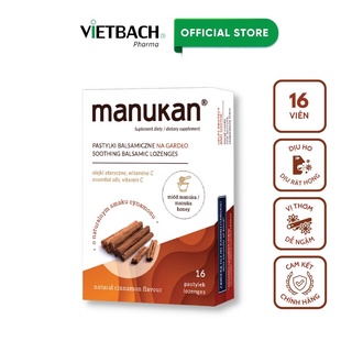 Viên ngậm ho MANUKAN vị quế (Hộp 16 viên)