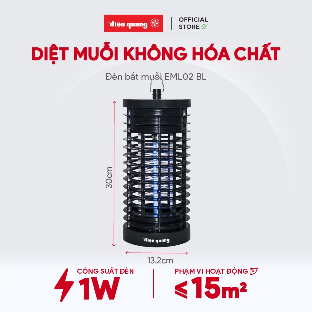 Đèn bắt muỗi Điện Quang ĐQ EML02 BL