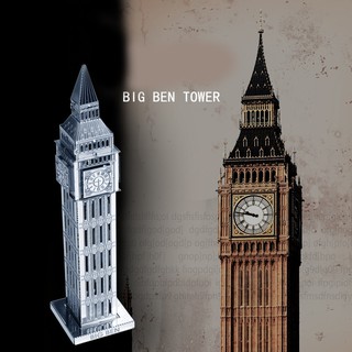 Mô Hình Đồ Chơi Lắp Ráp Thép 3D Tháp Đồng Hồ Big Ben [Chưa lắp]