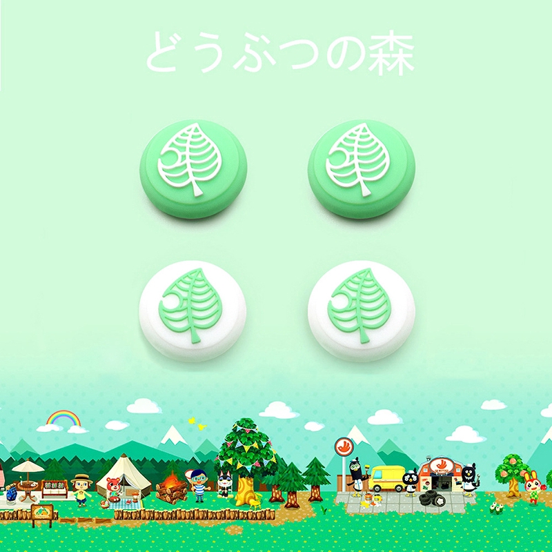 Tree Leaf Joystick Cap Cover For Nintendo Switch NS Lite Animal Crossing Games Skin Joy-Con Controller Gamepad Case Accessories