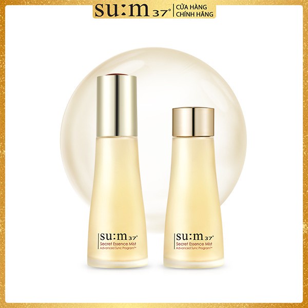 [Mã VISAPREMIUM giảm 150K]Xịt khoáng nước thần Su:m37 Secret Essence Mist 60+60ml