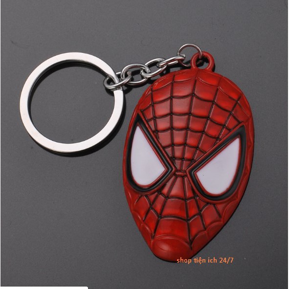 Móc khóa mặt nạ người nhện Spider man - móc chìa khóa  siêu anh hùng Avengers Marvel